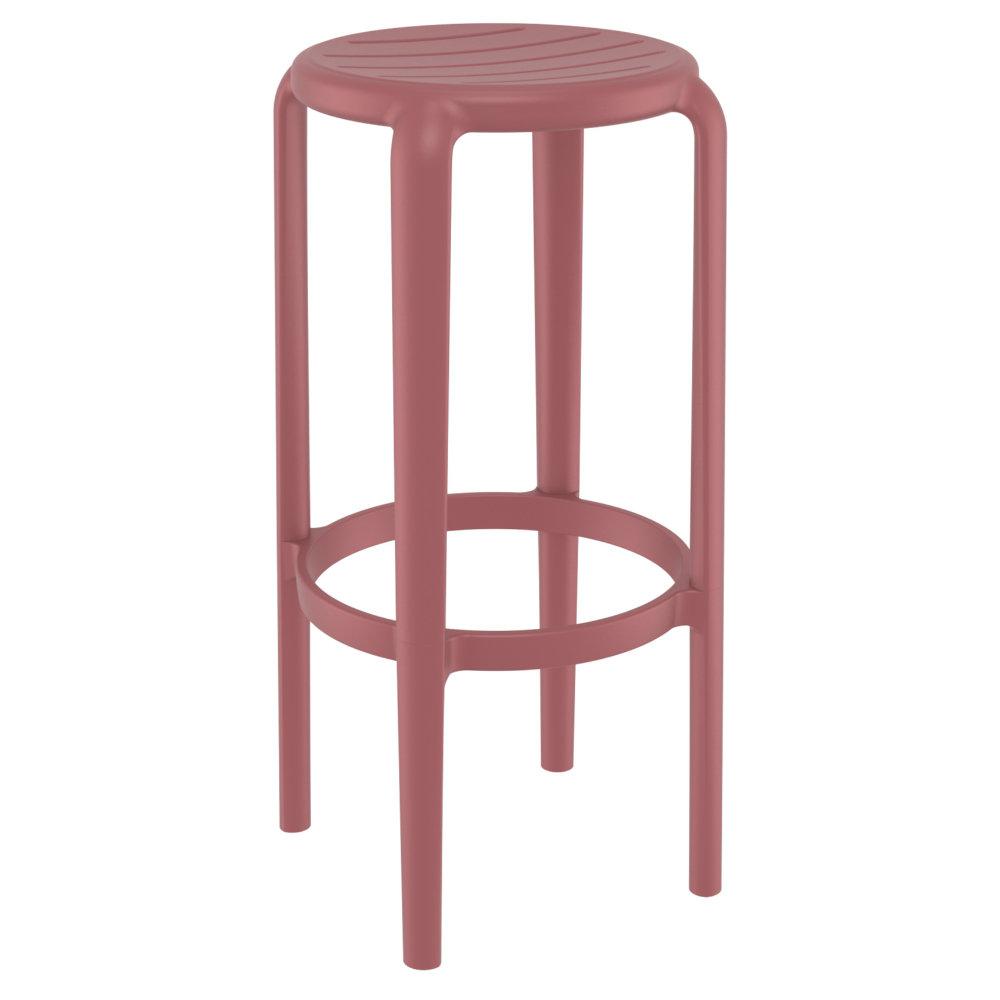 Tom Resin Bar Stool Marsala. Picture 1