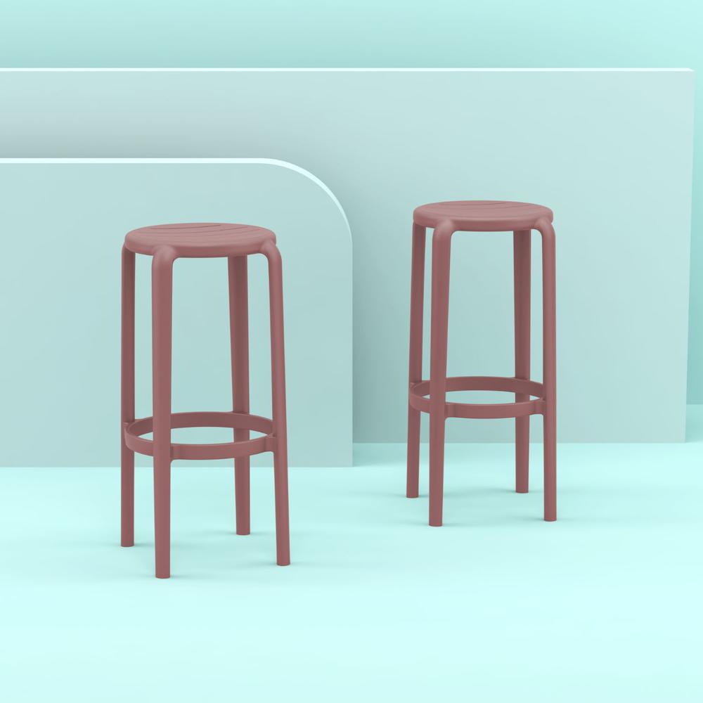 Tom Resin Bar Stool Marsala. Picture 5