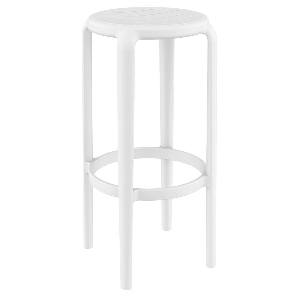 Tom Resin Bar Stool White. Picture 1