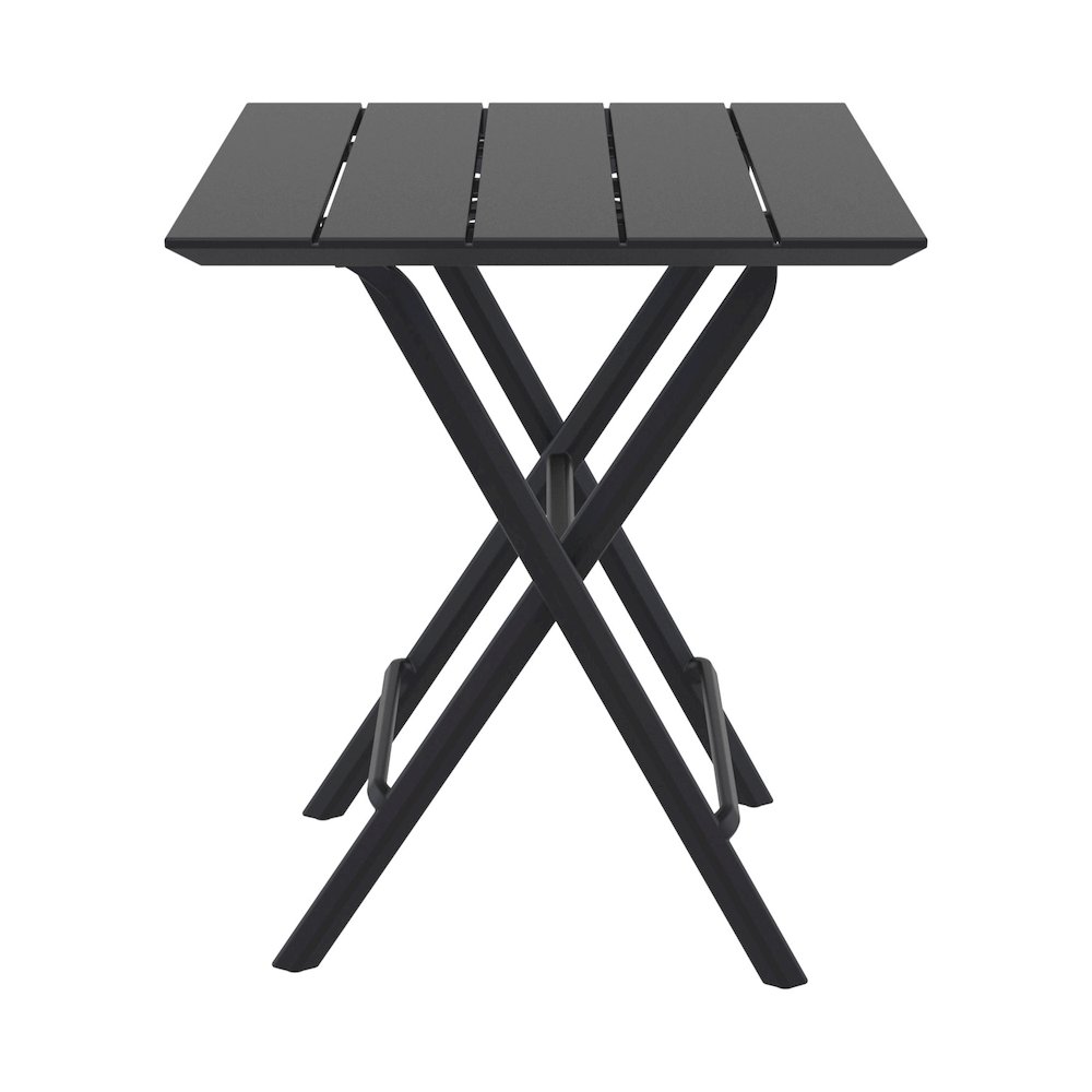 Helen Square Folding Bistro Table 24 inch Black. Picture 3