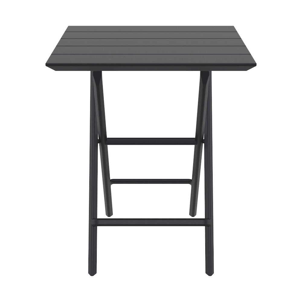 Helen Square Folding Bistro Table 24 inch Black. Picture 2