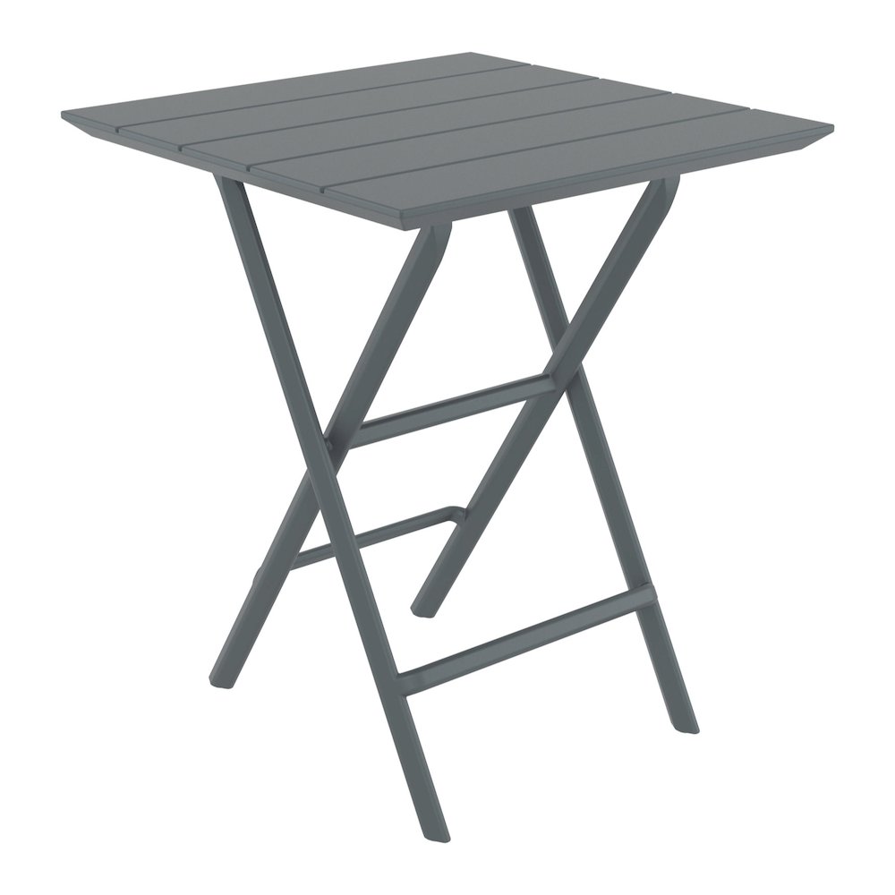 Helen Square Folding Bistro Table 24 inch Dark Gray. Picture 1