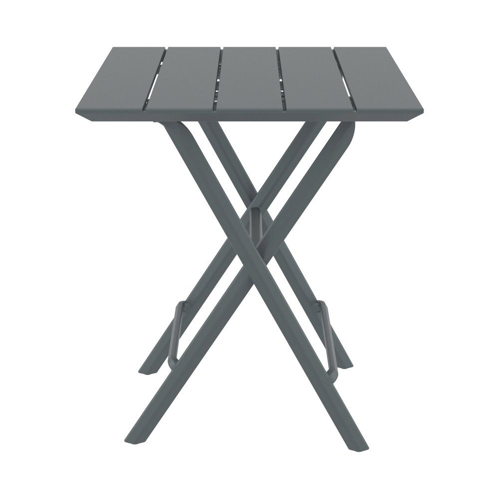 Helen Square Folding Bistro Table 24 inch Dark Gray. Picture 3