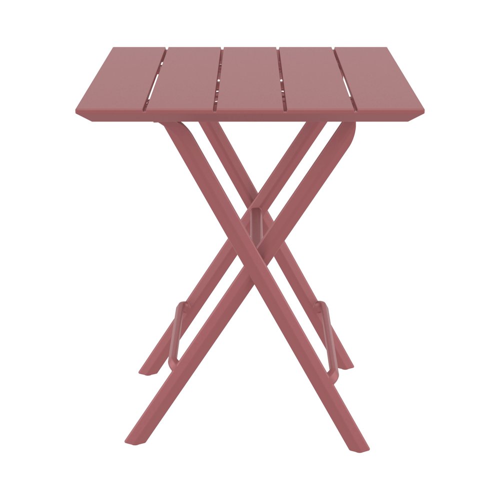 Helen Square Folding Bistro Table 24 inch Marsala. Picture 3