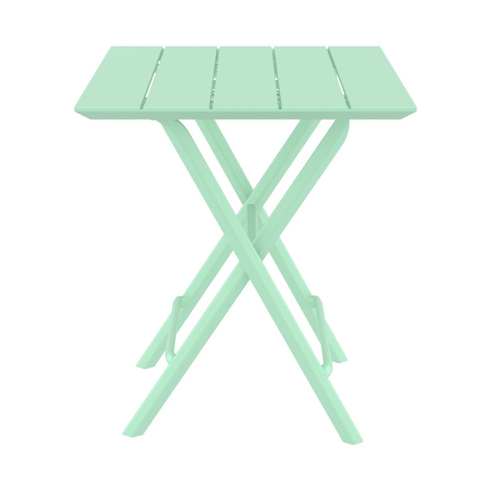 Helen Square Folding Bistro Table 24 inch Opaline. Picture 3