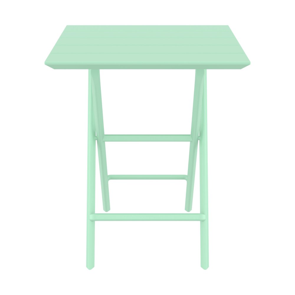 Helen Square Folding Bistro Table 24 inch Opaline. Picture 2
