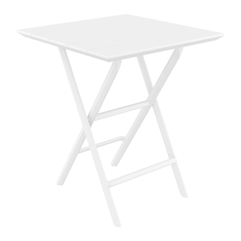 Helen Square Folding Bistro Table 24 inch White. Picture 3