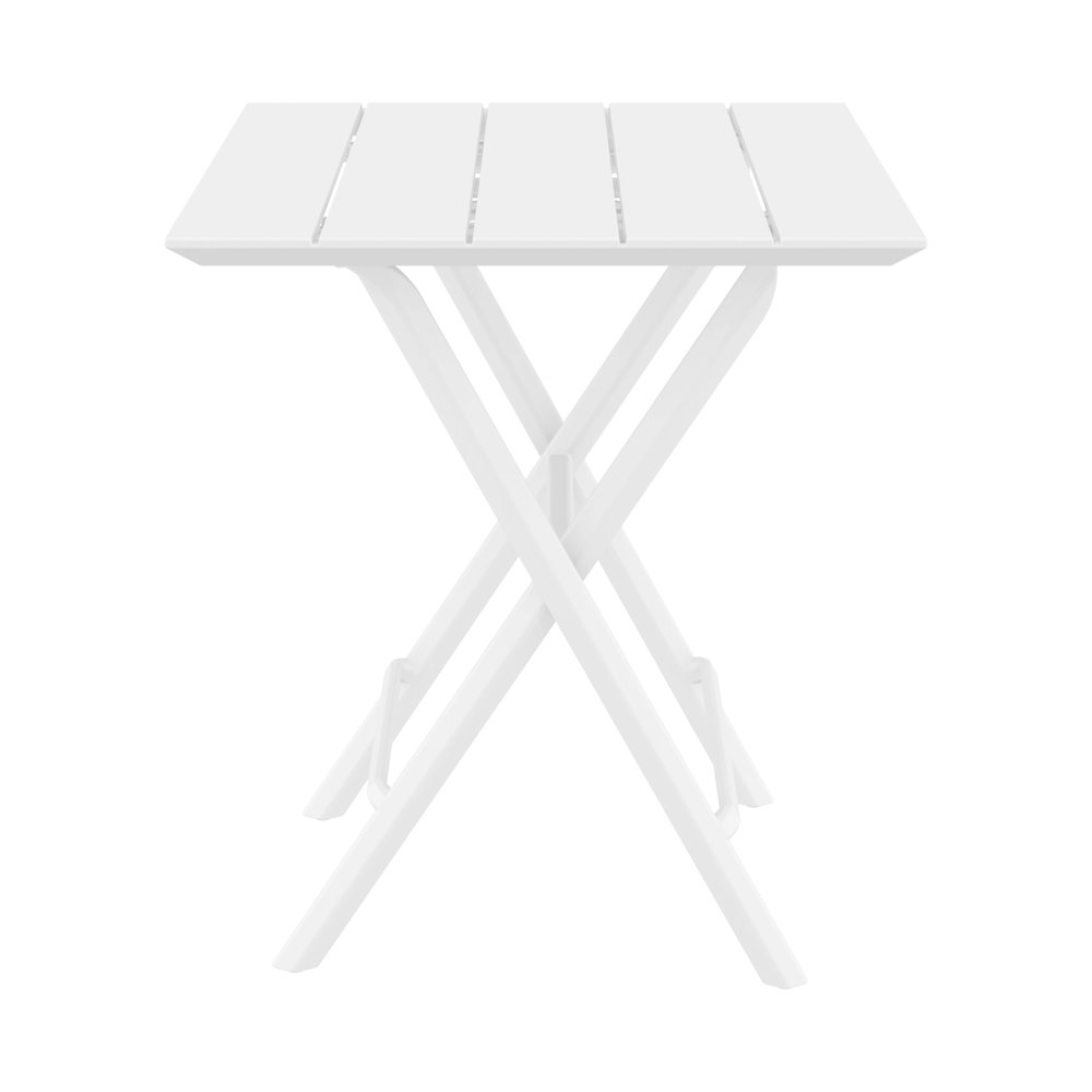 Helen Square Folding Bistro Table 24 inch White. Picture 1