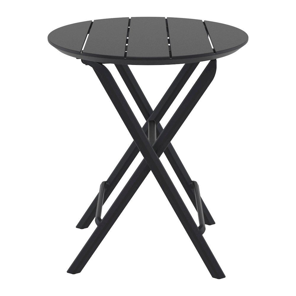 Helen Round Folding Bistro Table 24 inch Black. Picture 2
