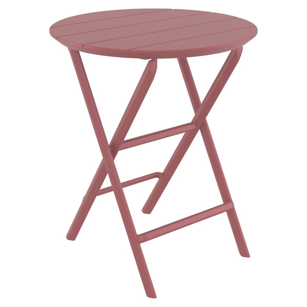 Helen Round Folding Bistro Table 24 inch Marsala. Picture 3