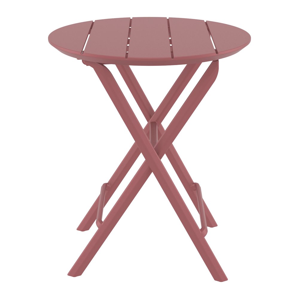 Helen Round Folding Bistro Table 24 inch Marsala. Picture 2