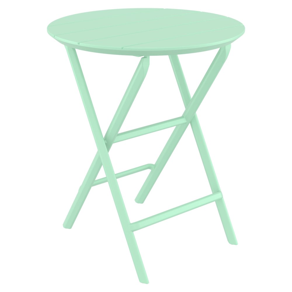 Helen Round Folding Bistro Table 24 inch Opaline. Picture 3