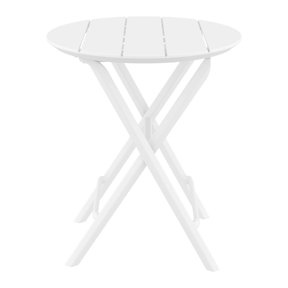 Helen Round Folding Bistro Table 24 inch White. Picture 3