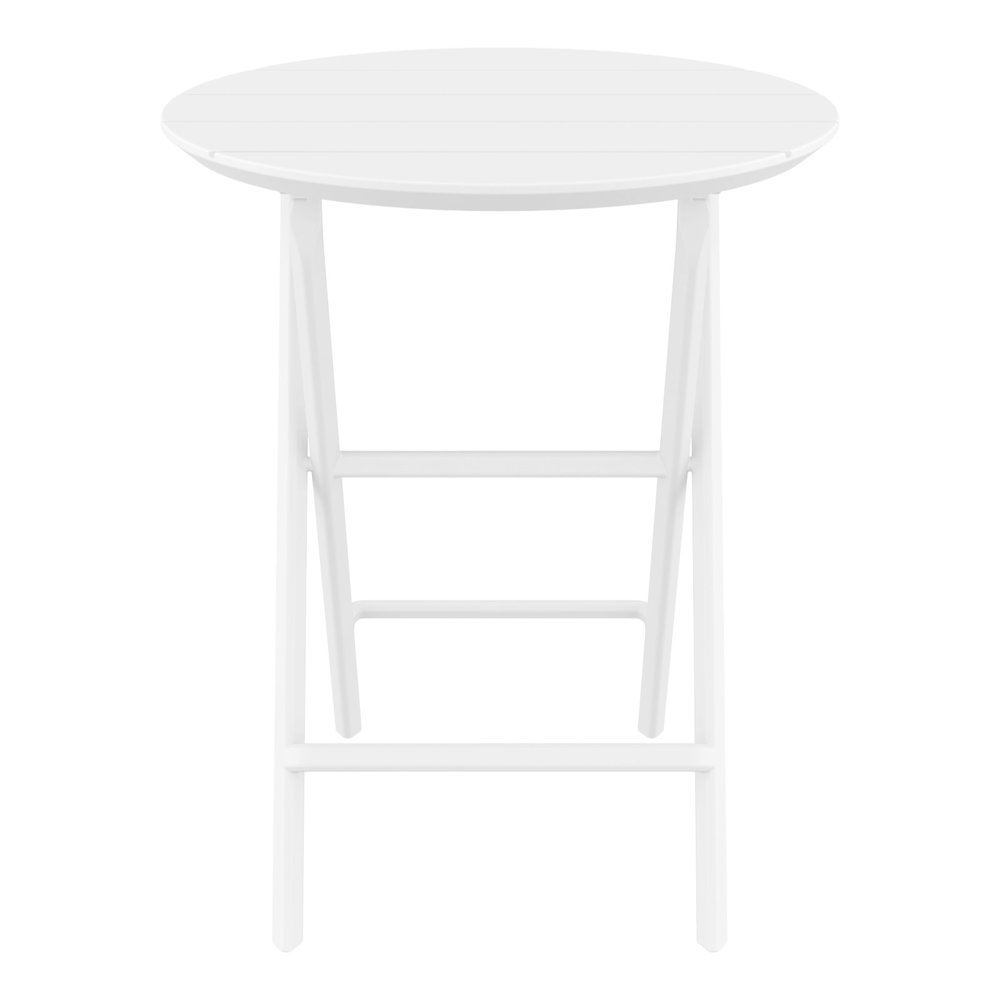 Helen Round Folding Bistro Table 24 inch White. Picture 2