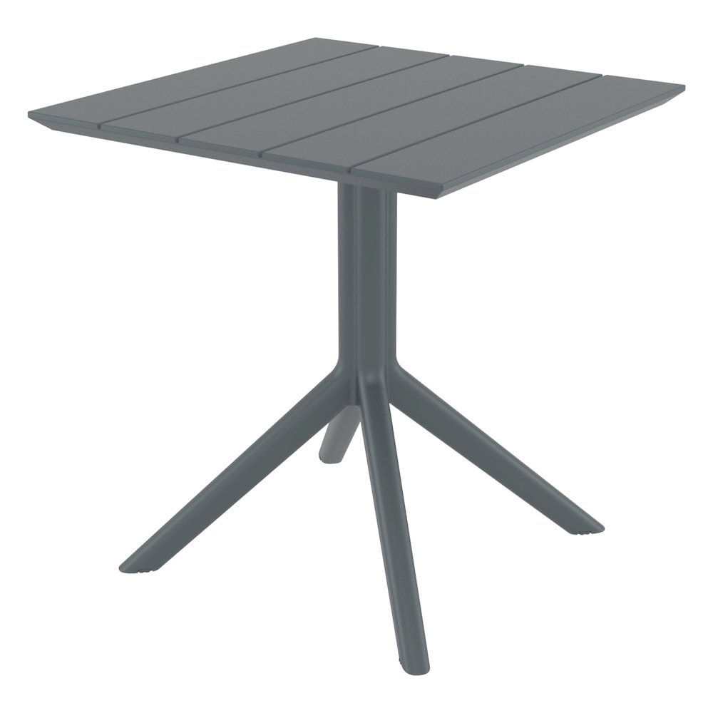 Paris Square Table 27 inch Dark Gray. Picture 3
