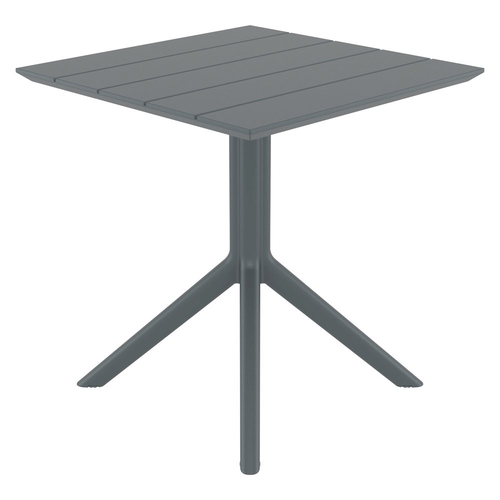 Paris Square Table 27 inch Dark Gray. Picture 2