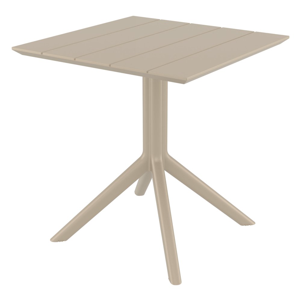 Paris Square Table 27 inch Taupe. Picture 1