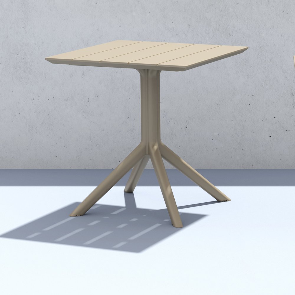 Paris Square Table 27 inch Taupe. Picture 6