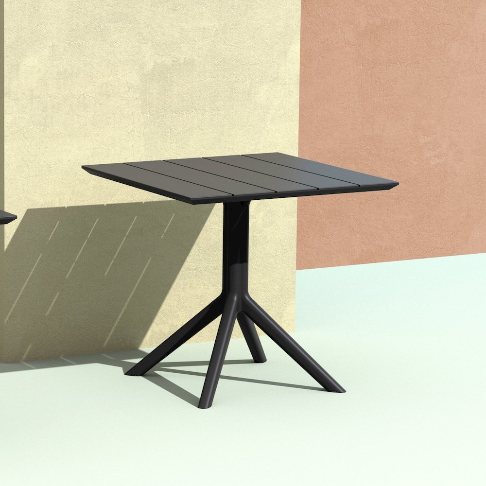 Paris Square Table 31 inch Black. Picture 6