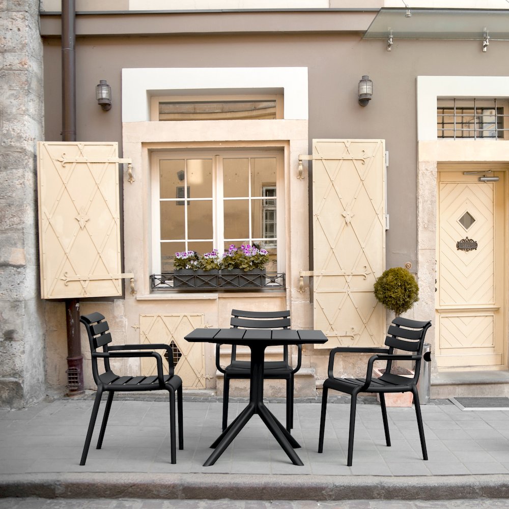 Paris Square Table 31 inch Black. Picture 7