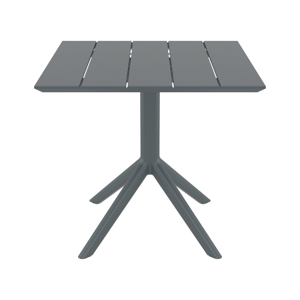 Paris Square Table 31 inch Dark Gray. Picture 2