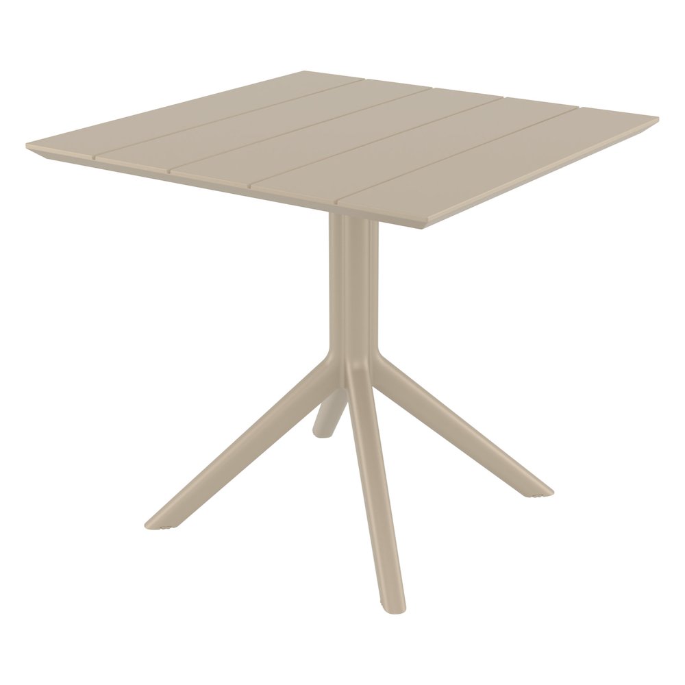 Paris Square Table 31 inch Taupe. Picture 1