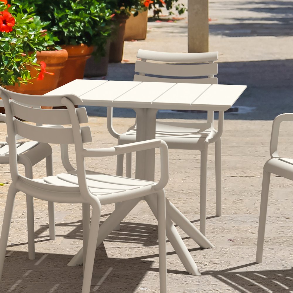 Paris Square Table 31 inch White. Picture 6