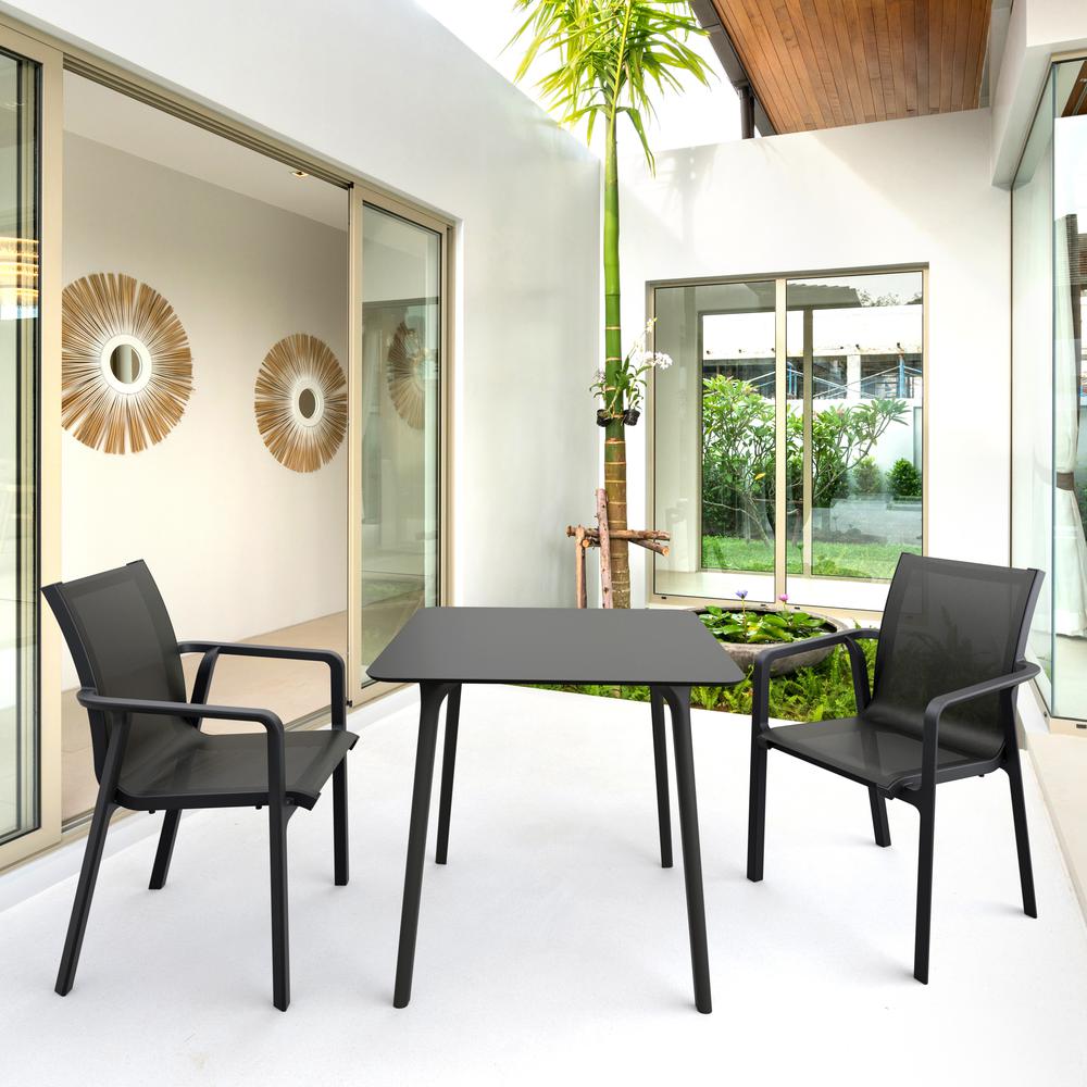 Maya Square Table 31 inch Black. Picture 3