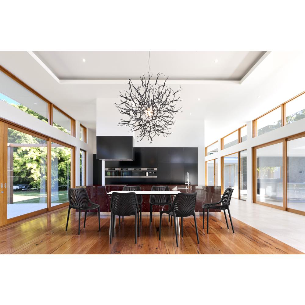 Dining Table 55 inch Rectangle Table, White, Belen Kox. Picture 4