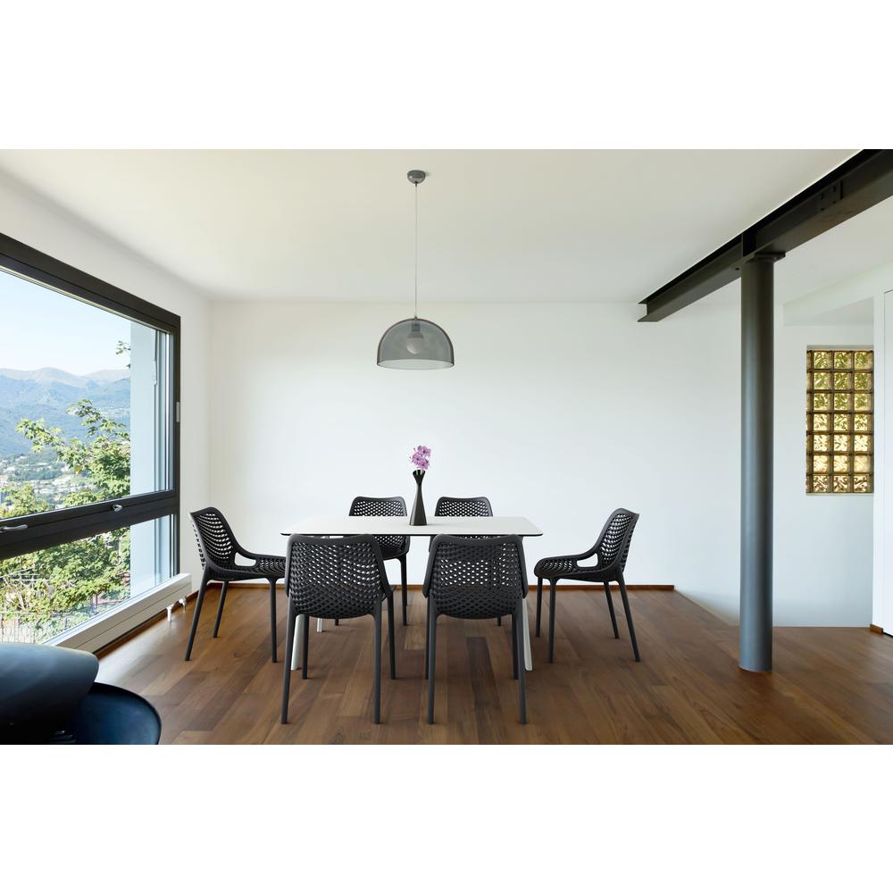 Dining Table 55 inch Rectangle Table, White, Belen Kox. Picture 5