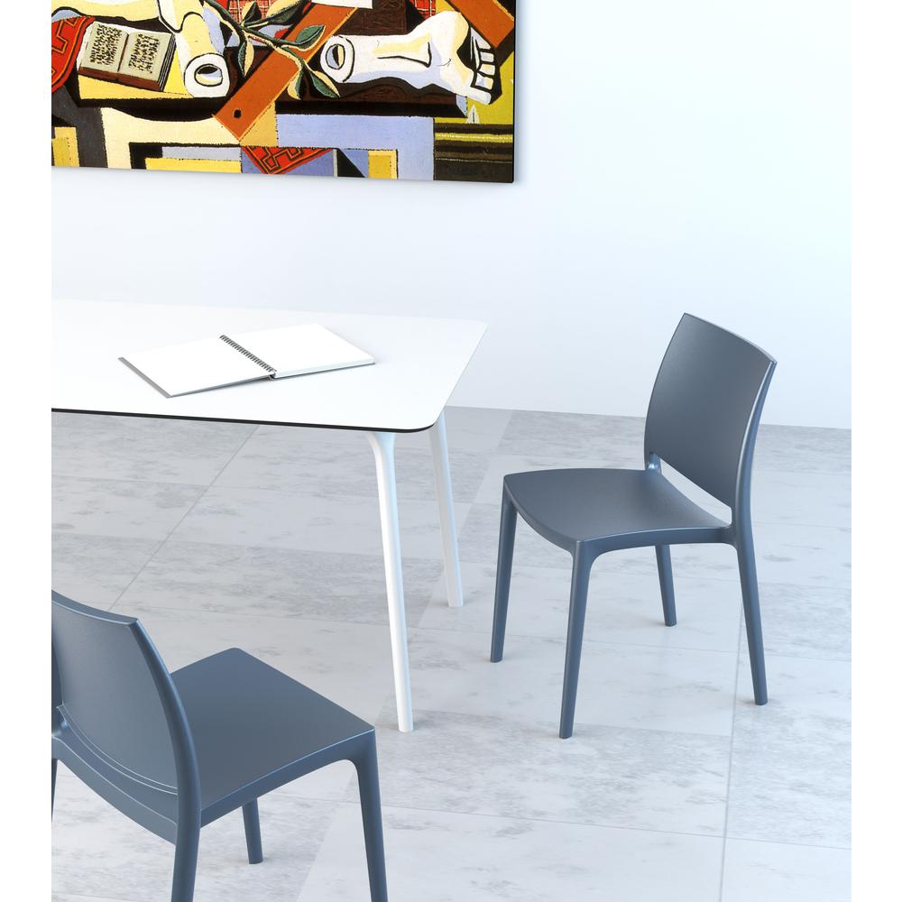 Dining Table 55 inch Rectangle Table, White, Belen Kox. Picture 17