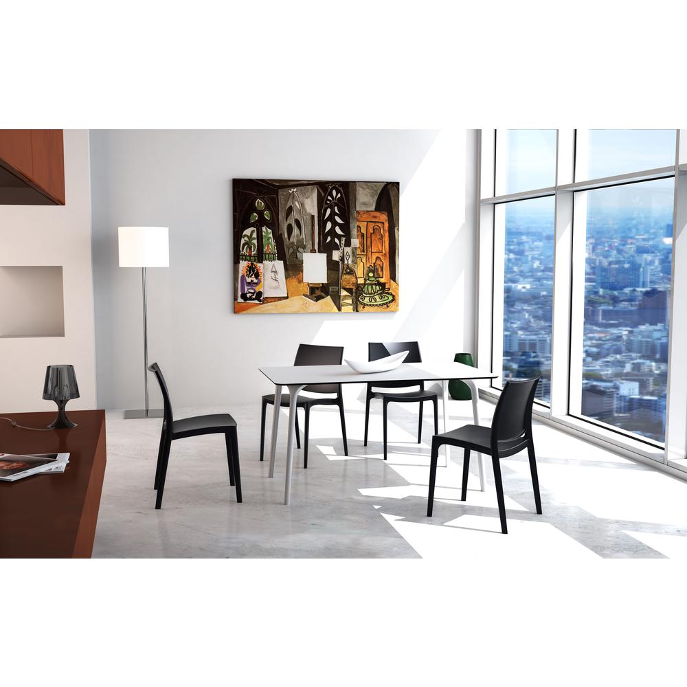 Dining Table 55 inch Rectangle Table, White, Belen Kox. Picture 18