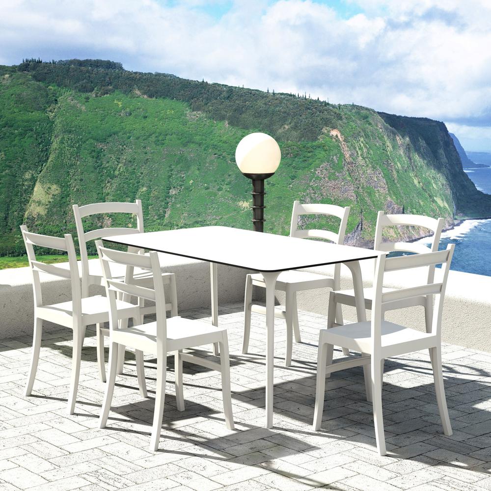 Dining Table 55 inch Rectangle Table, White, Belen Kox. Picture 20