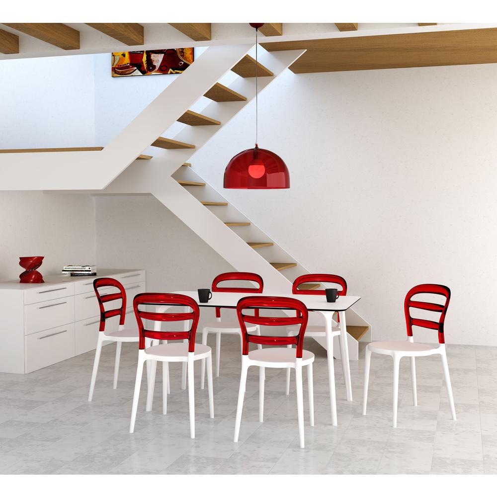 Dining Table 55 inch Rectangle Table, White, Belen Kox. Picture 21