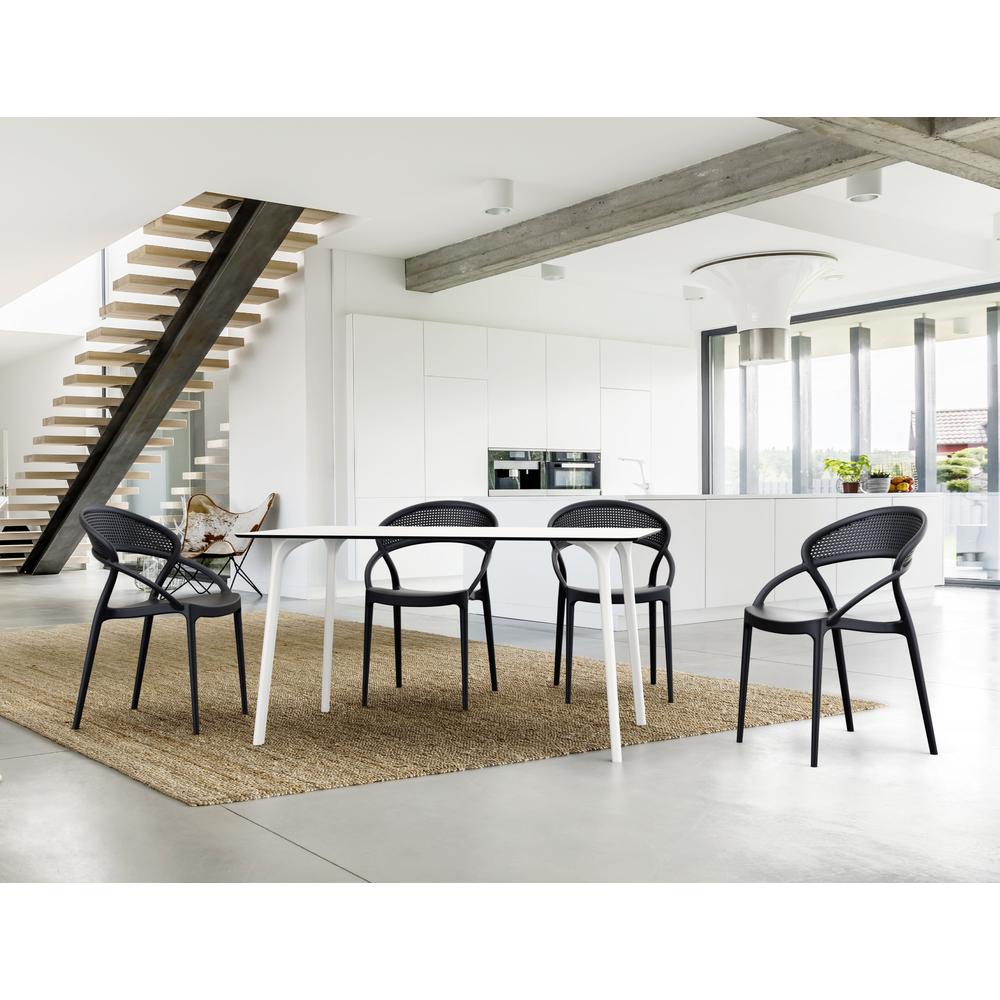 Dining Table 55 inch Rectangle Table, White, Belen Kox. Picture 24