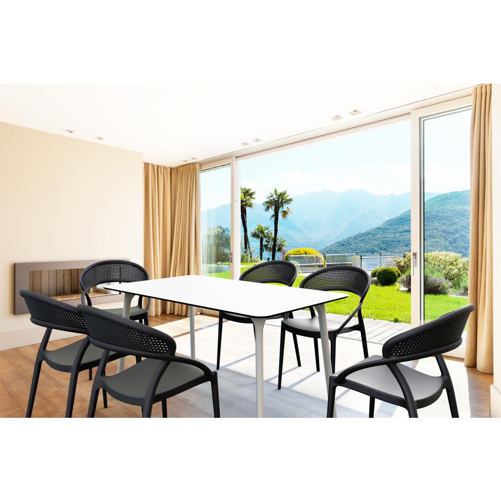 Dining Table 55 inch Rectangle Table, White, Belen Kox. Picture 25