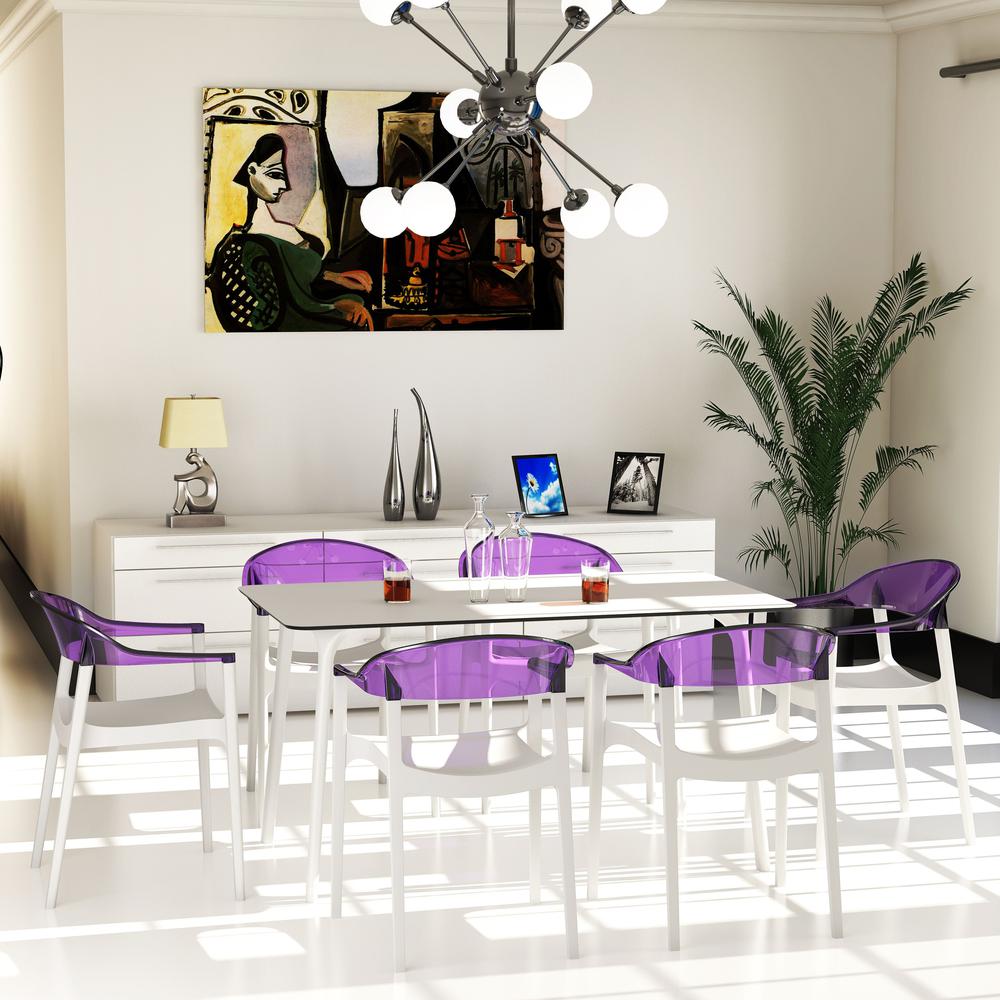 Dining Table 55 inch Rectangle Table, White, Belen Kox. Picture 27