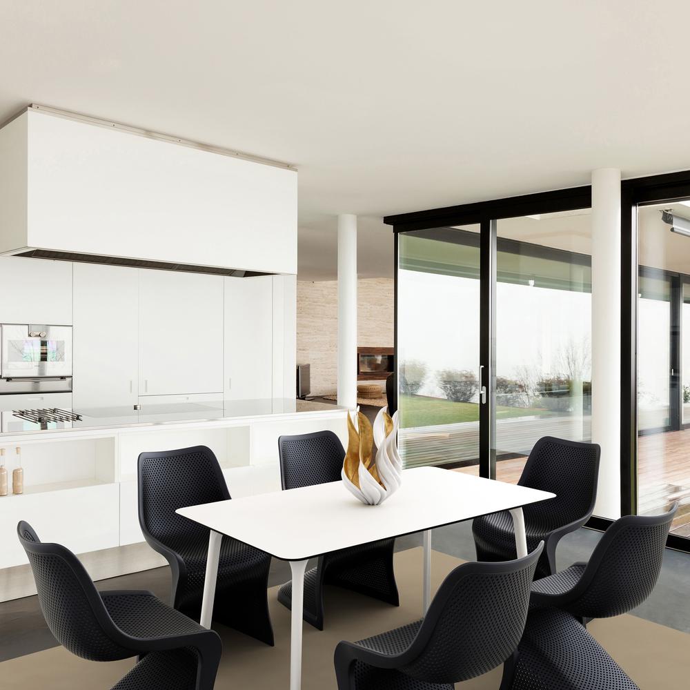 Dining Table 55 inch Rectangle Table, White, Belen Kox. Picture 29