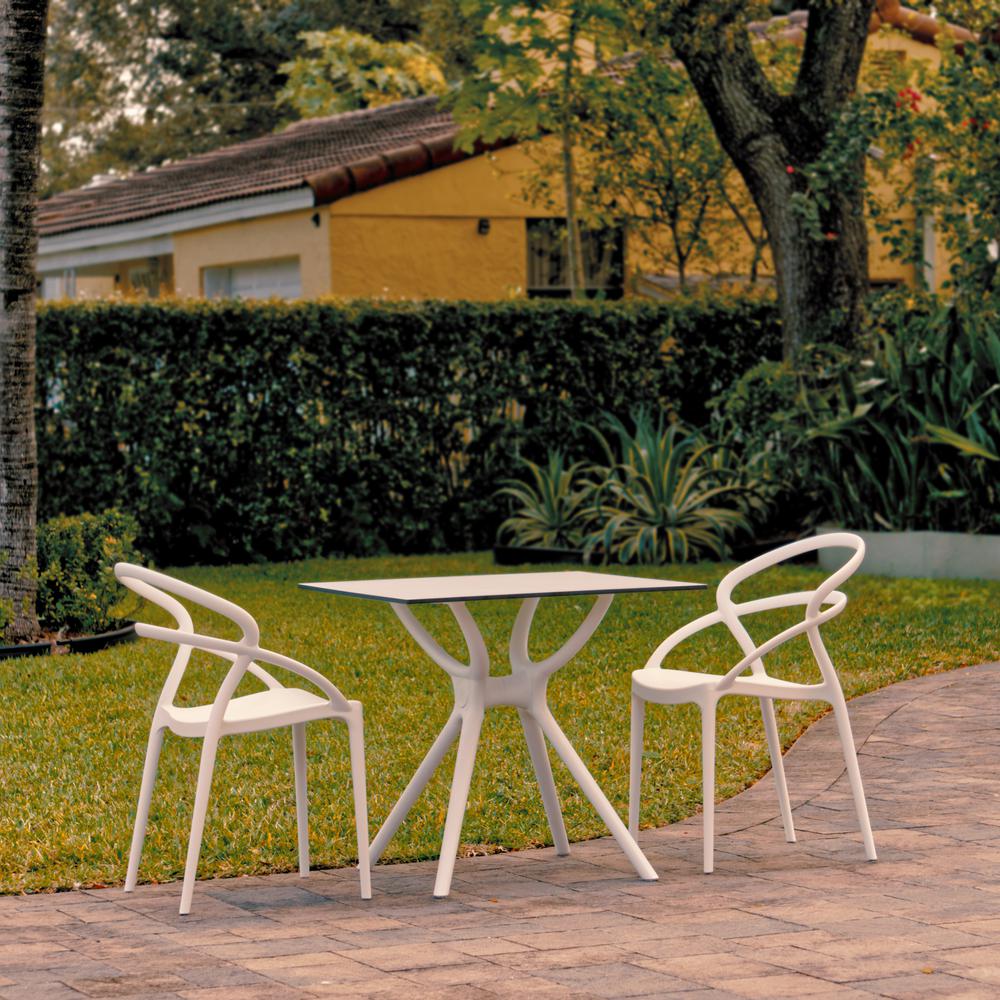 Pia Dining Set with 2 Chairs White. Picture 2