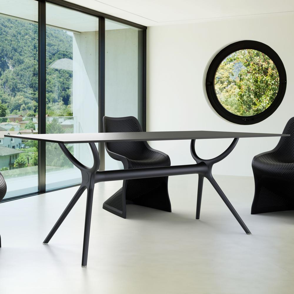 Air Rectangle Table 71 inch Black. Picture 4