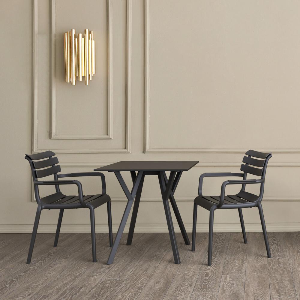 Max Square Table 27.5 inch Black. Picture 4