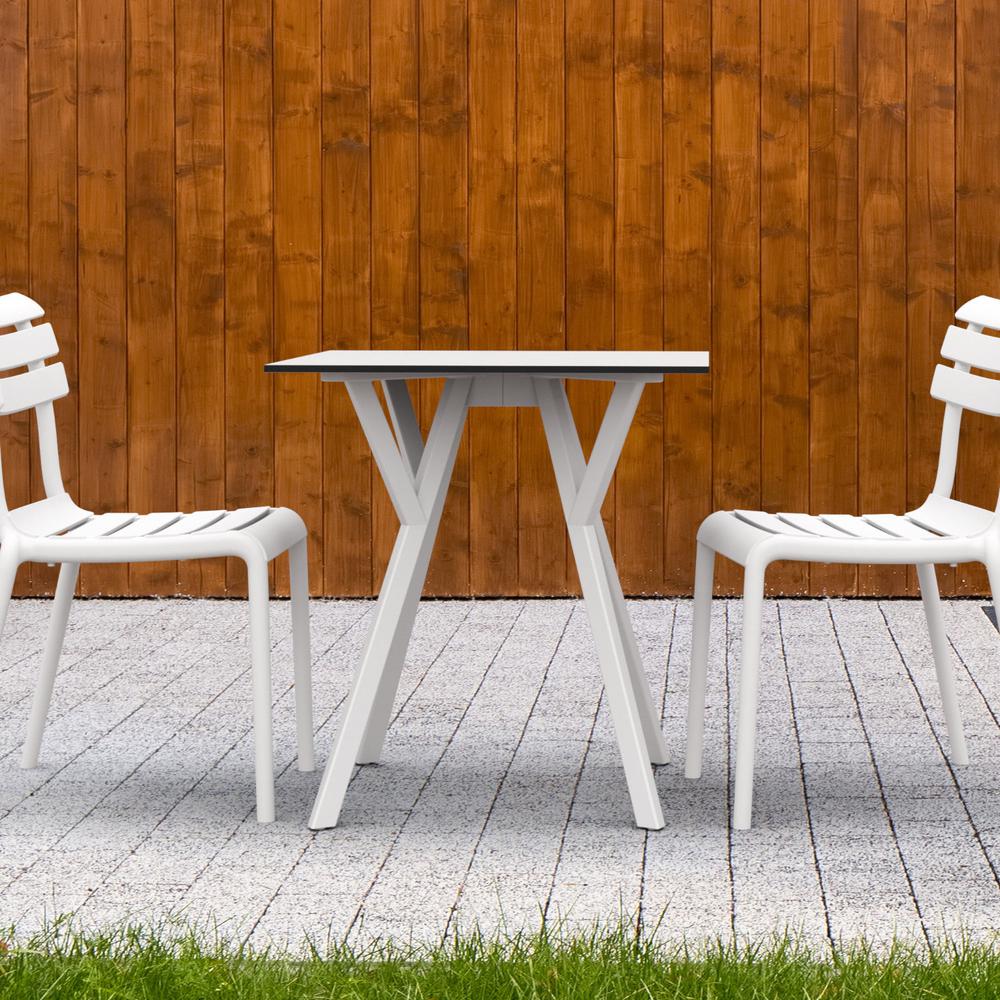 Max Square Table 27.5 inch White. Picture 5