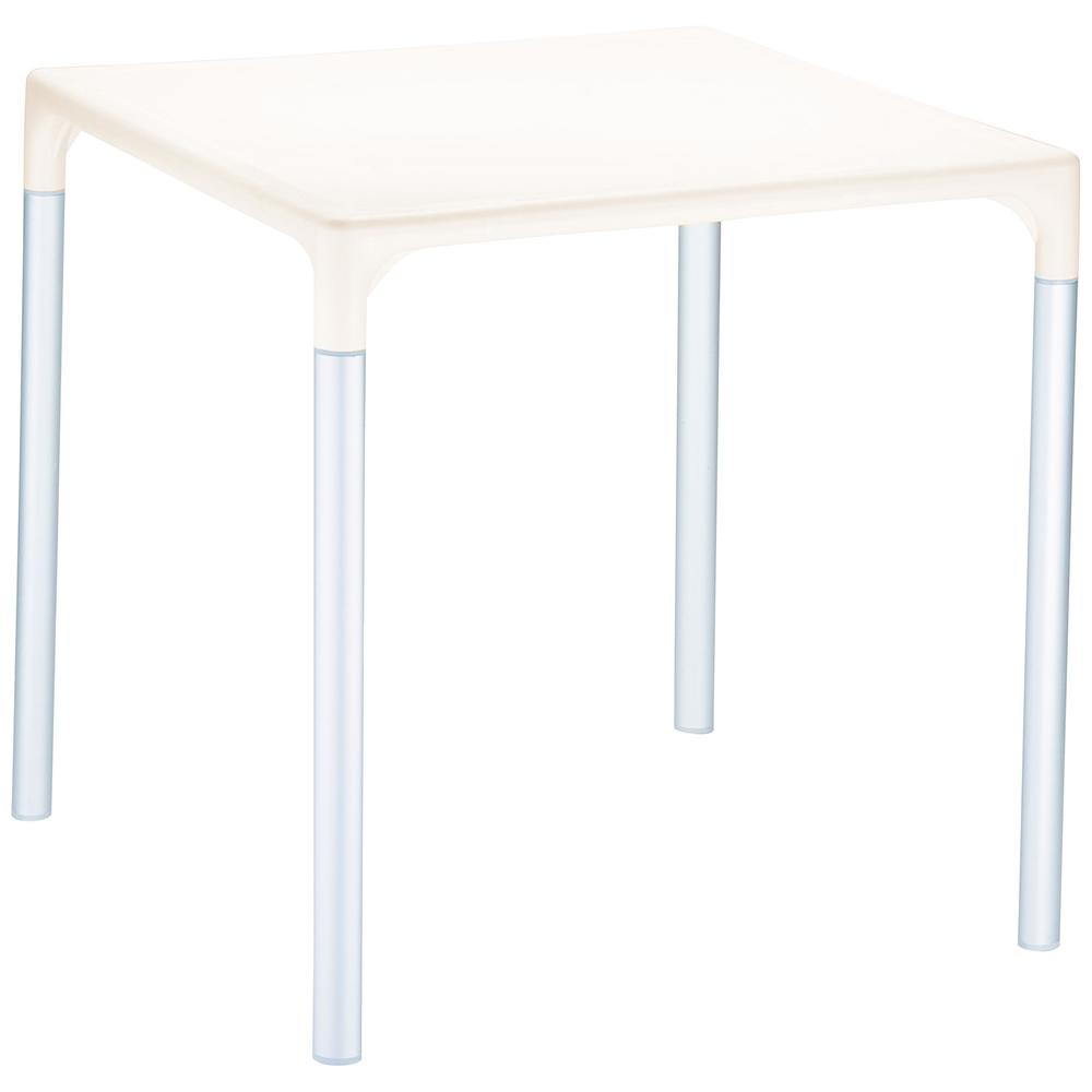 Mango Alu Square Table Beige 28 inch. Picture 1