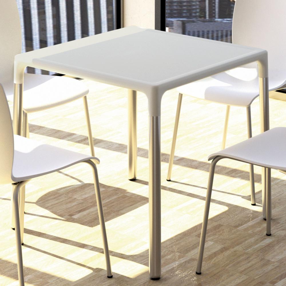 Mango Alu Square Table Beige 28 inch. Picture 2
