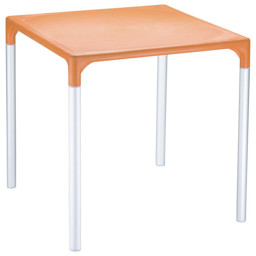 Mango Alu Square Table Orange 28 inch. Picture 1
