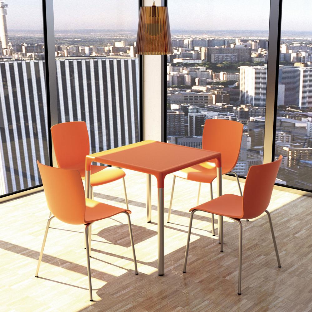 Mango Alu Square Table Orange 28 inch. Picture 5