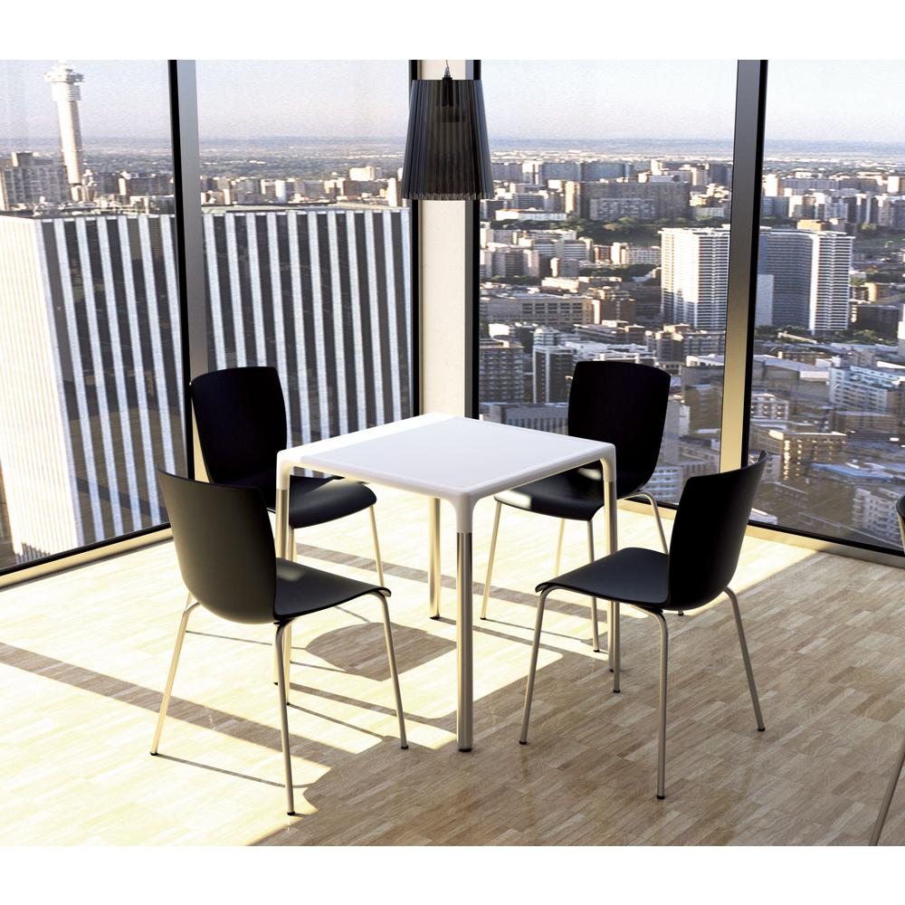 Mango Alu Square Table White 28 inch. Picture 6