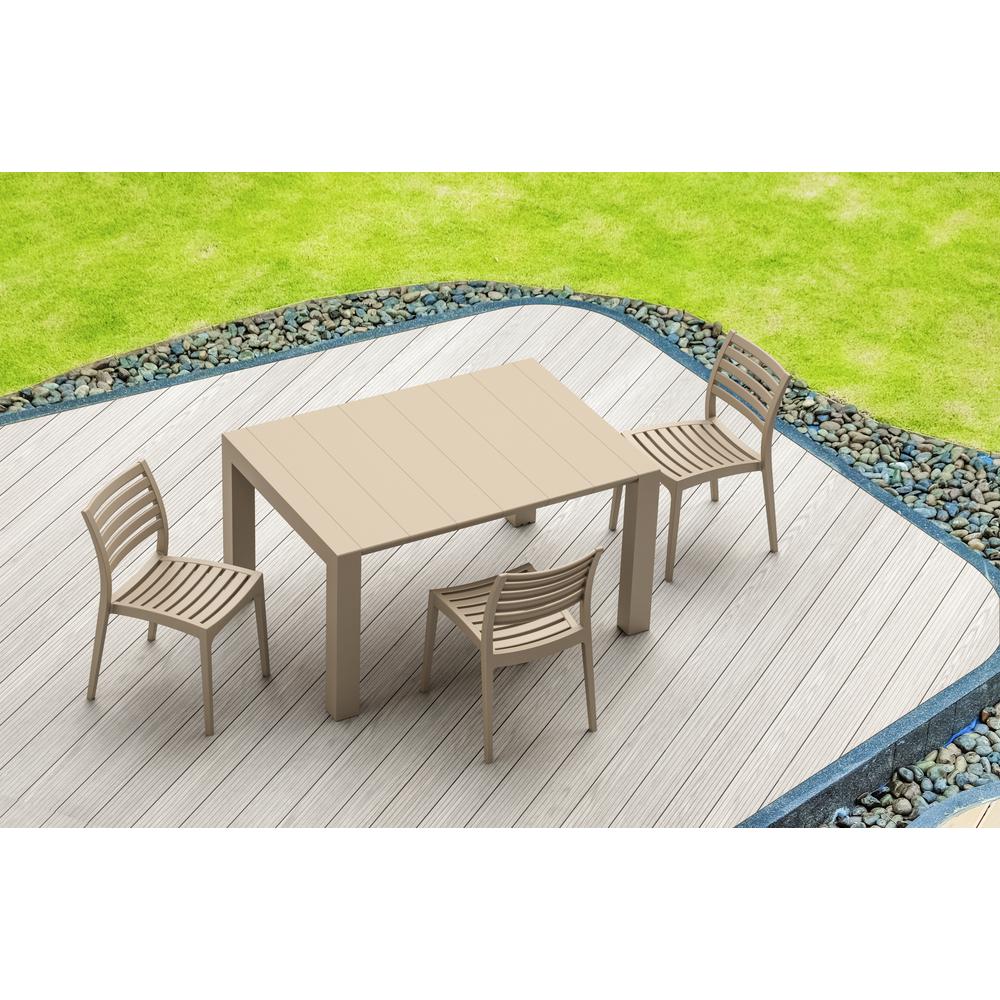 Vegas Dining Table 39 inch to 55 inch Extendable Table Taupe. Picture 9