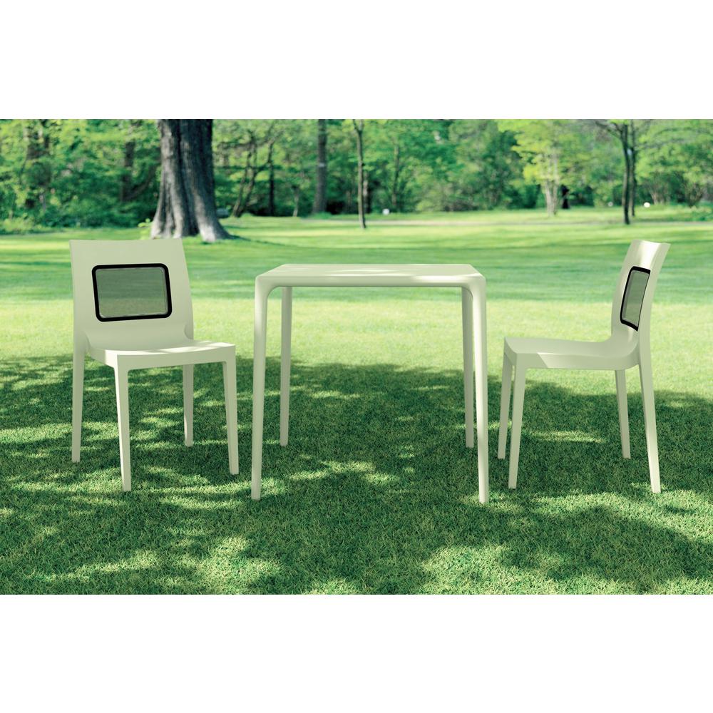 Mango Square Dining Table Beige 28 inch. Picture 3
