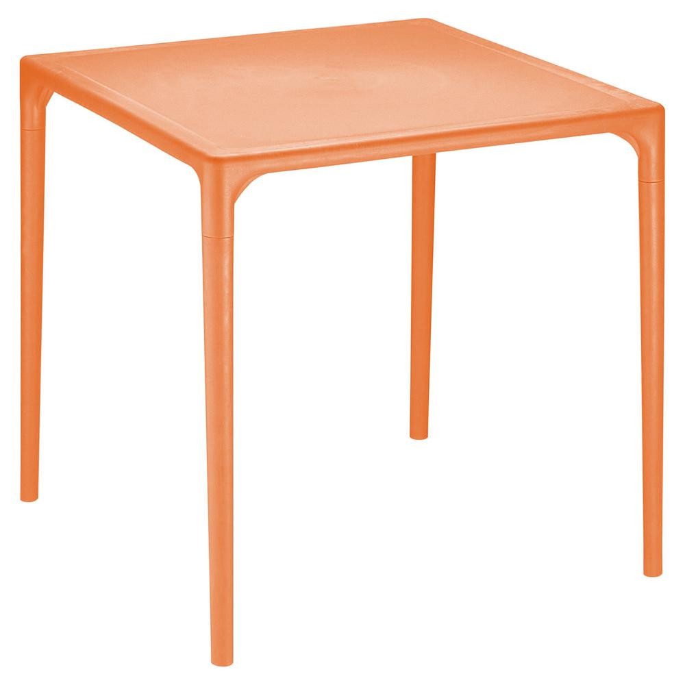Mango Square Dining Table Orange 28 inch. Picture 1